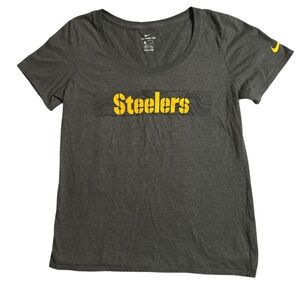 New Nike Womens Steelers T Shirt Gray Size Medium